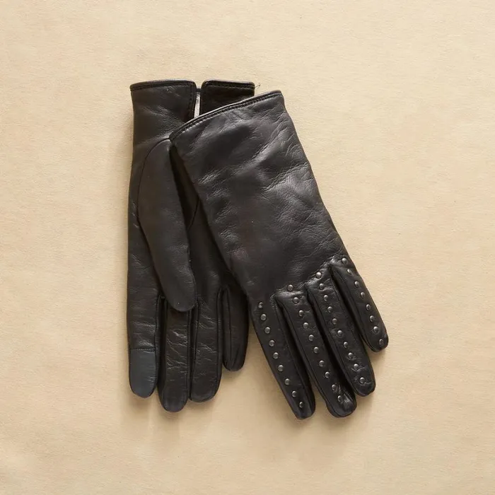 Women Alps Luxury Studded Tech Gloves Black Sundance Catalog Scarves and Gloves Women Alps Luxury Studded Tech Gloves Black Sundance Catalog Scarves and Gloves