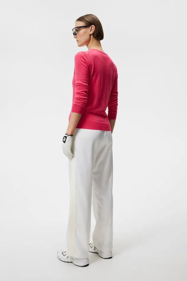 Women Amaya Knitted Sweater Azalea JLindeberg Knitwear Women Amaya Knitted Sweater Azalea JLindeberg Knitwear