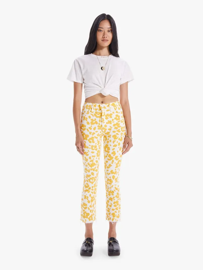 Women Ankle Mother Denim The Hustler Ankle Fray Yellow