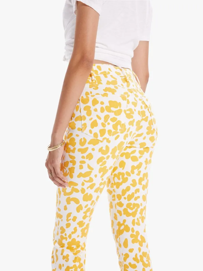 Women Ankle Mother Denim The Hustler Ankle Fray Yellow