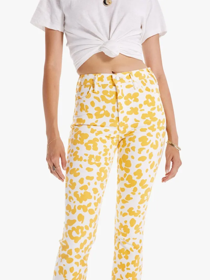 Women Ankle Mother Denim The Hustler Ankle Fray Yellow