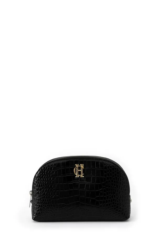 Women Bags Holland Cooper Chelsea Makeup Bag Black Croc