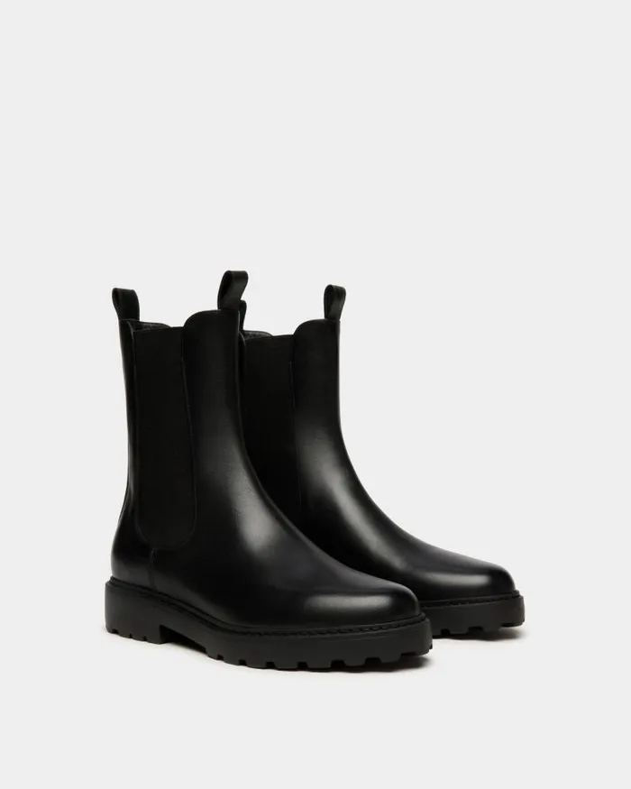 Women Bally Boots and Ankle Boots Gusto Bootie In Black Leather Black