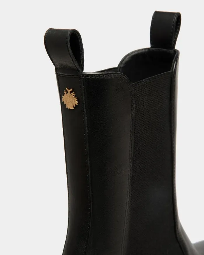 Women Bally Boots and Ankle Boots Gusto Bootie In Black Leather Black