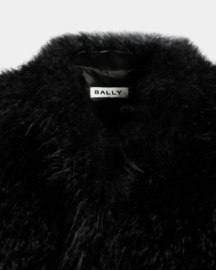 Women Bally Coats and Jackets Winter Capsule Vest In Black Shearling Black Women Bally Coats and Jackets Winter Capsule Vest In Black Shearling Black