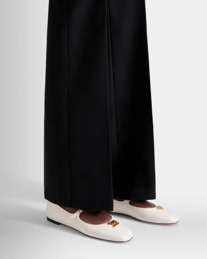 Women Bally Flats and Moccasins Ballyrina MaryJane Flat In White Leather White