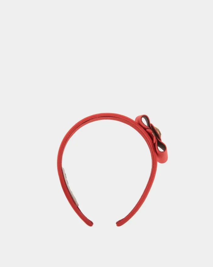 Women Bally Gloves and Hats Headband With Bally Bow In Red Red