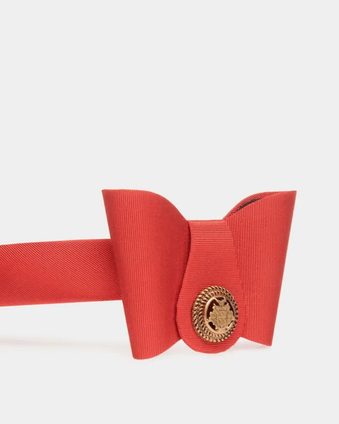 Women Bally Gloves and Hats Headband With Bally Bow In Red Red Women Bally Gloves and Hats Headband With Bally Bow In Red Red