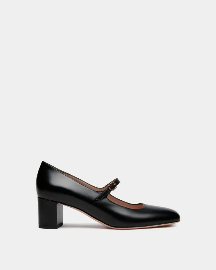Women Bally Pumps Ballyrina MaryJane Pump In Black Leather Black