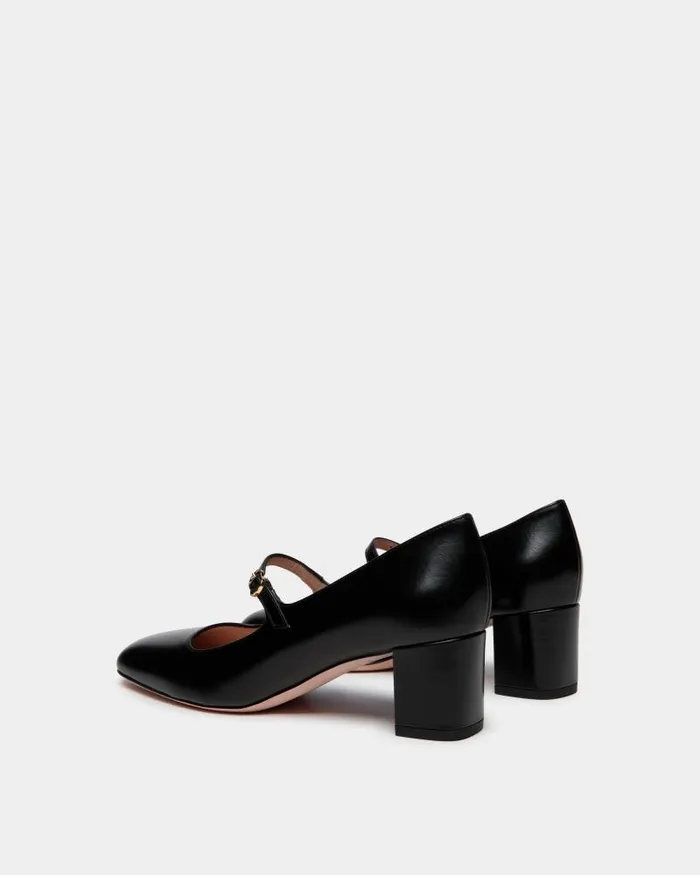 Women Bally Pumps Ballyrina MaryJane Pump In Black Leather Black