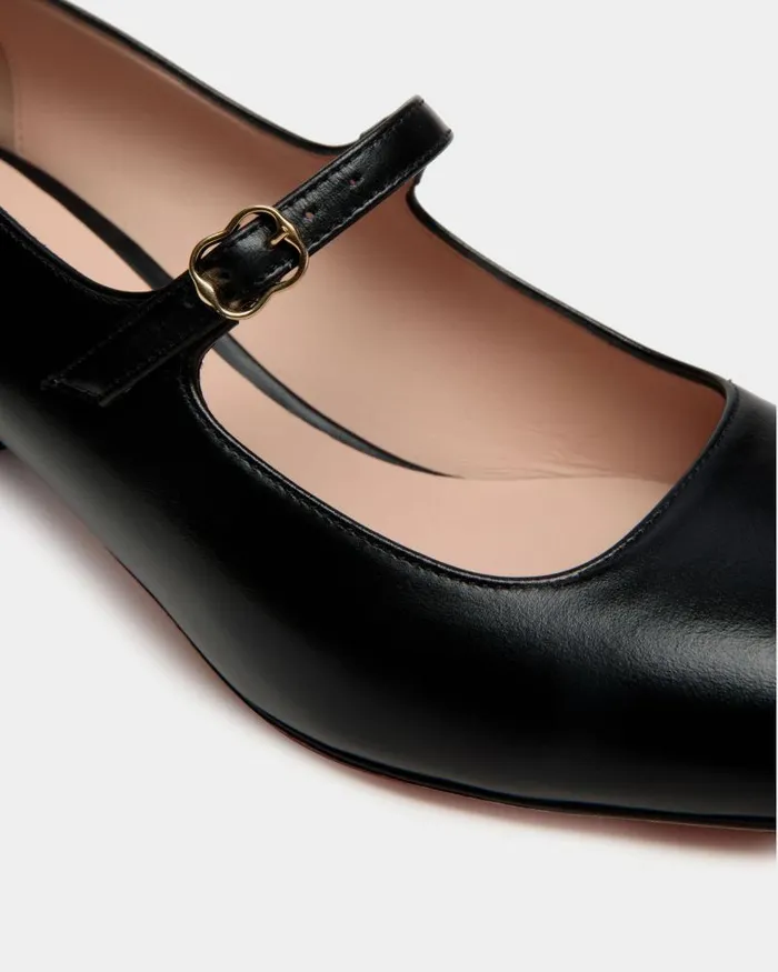 Women Bally Pumps Ballyrina MaryJane Pump In Black Leather Black