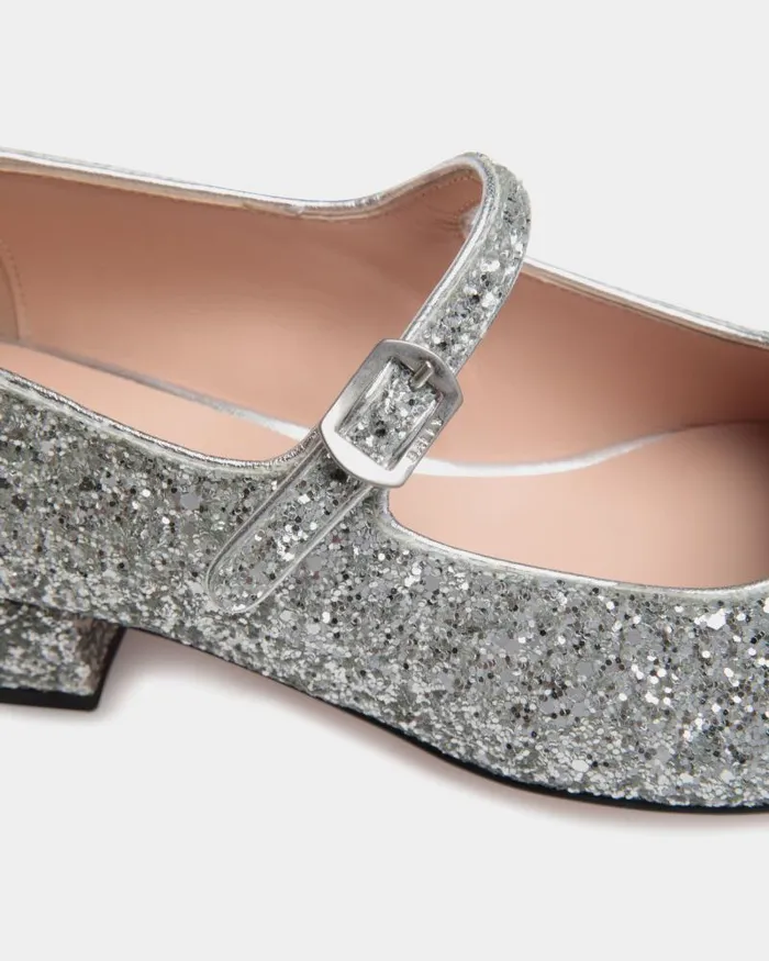Women Bally Pumps Ballyrina Pump In Silver Fabric Grey Women Bally Pumps Ballyrina Pump In Silver Fabric Grey