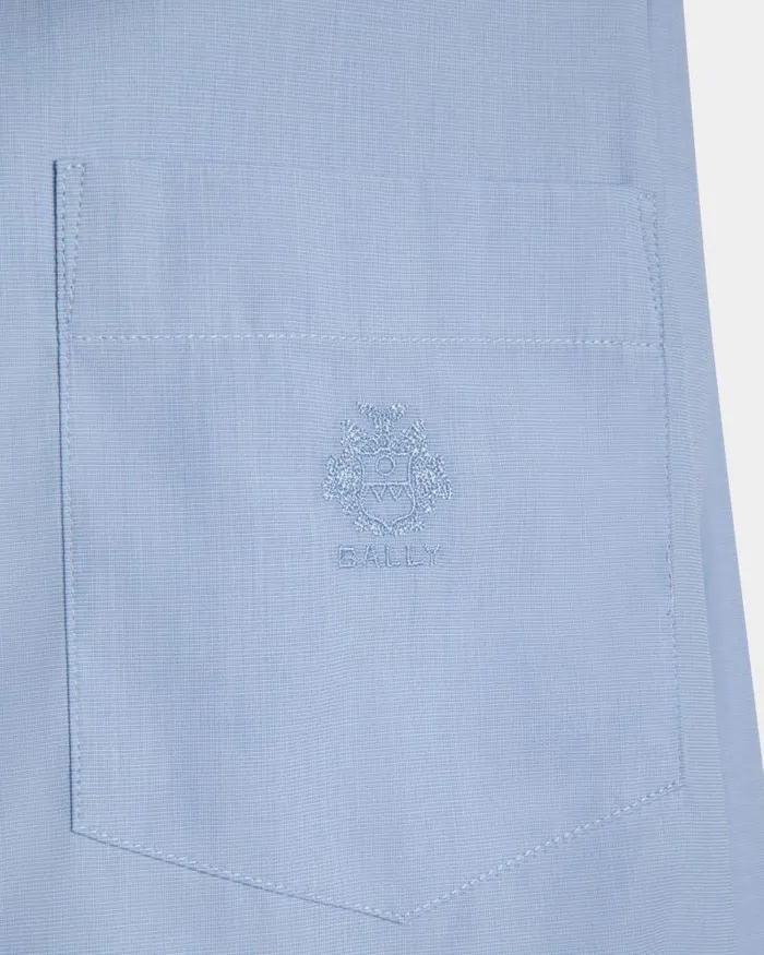 Women Bally Shirts and TShirts Long Sleeve Shirt In Light Blue Cotton Blue