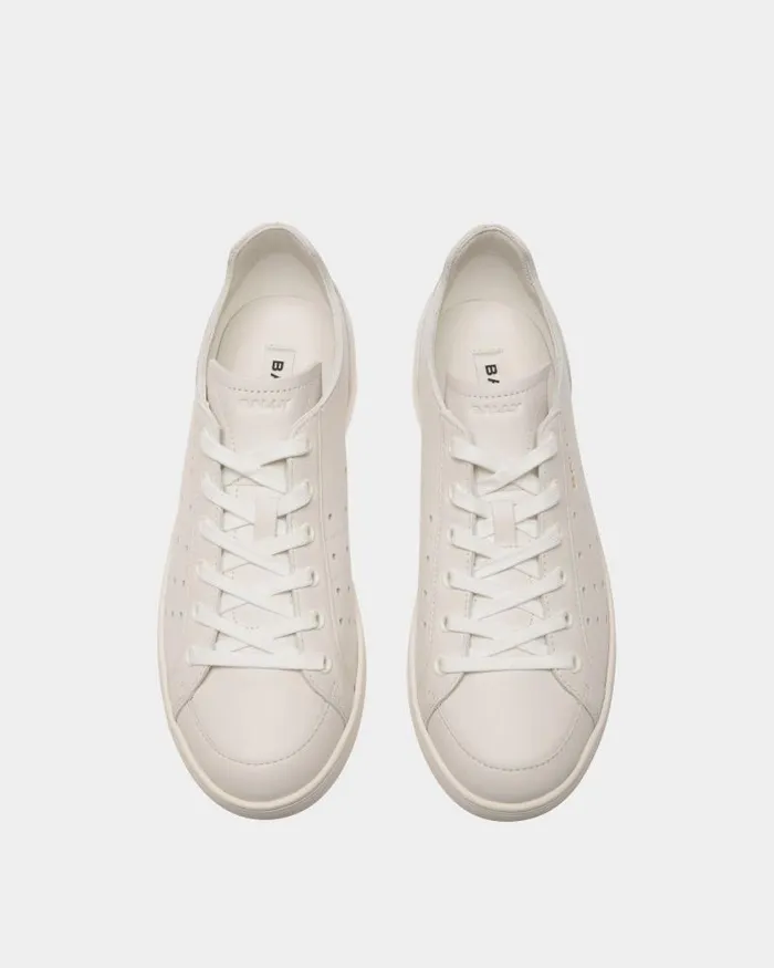 Women Bally Sneakers Tennis Sneaker In White Leather White Women Bally Sneakers Tennis Sneaker In White Leather White