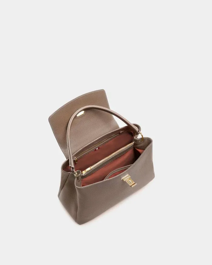 Women Bally Top Handle Bags Layka Leather Top Handle Bag In Light Brown Beige Women Bally Top Handle Bags Layka Leather Top Handle Bag In Light Brown Beige