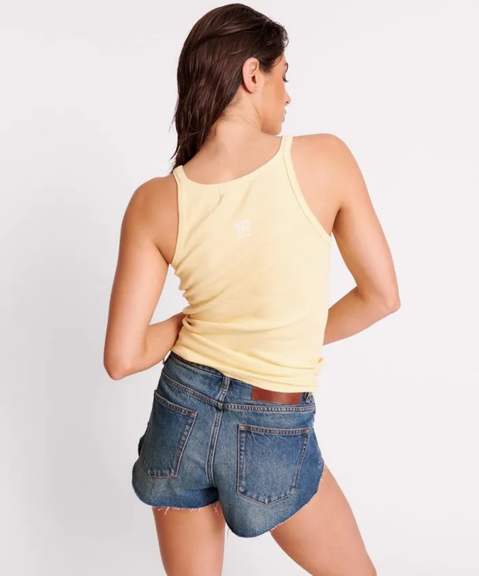Women BANANA ONE TEASPOON RIB SINGLET One Teaspoon Tees and Tanks Women BANANA ONE TEASPOON RIB SINGLET One Teaspoon Tees and Tanks