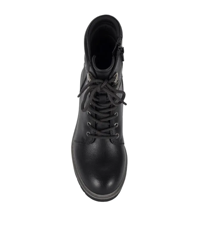 Women Baretraps Booties Akira Lace Up Bootie Black