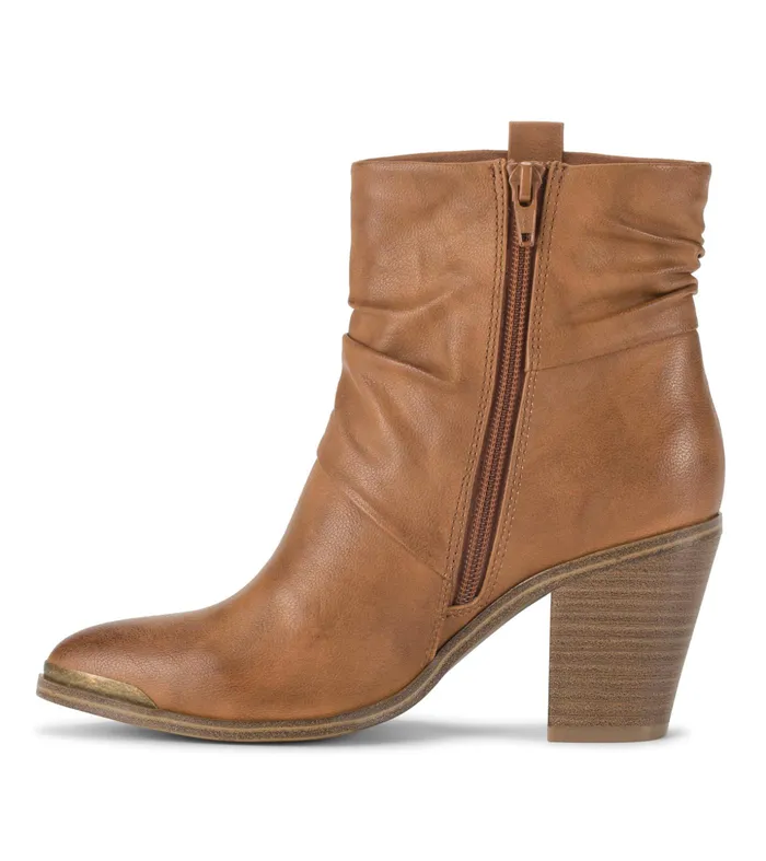 Women Baretraps Booties Katherine Block Heel Bootie Cognac