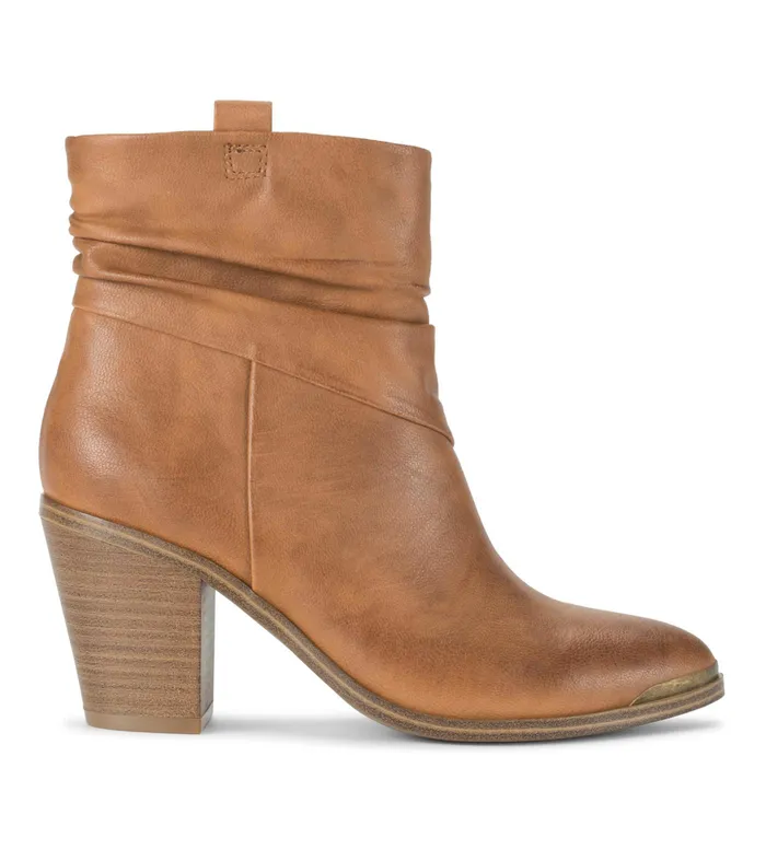 Women Baretraps Booties Katherine Block Heel Bootie Cognac
