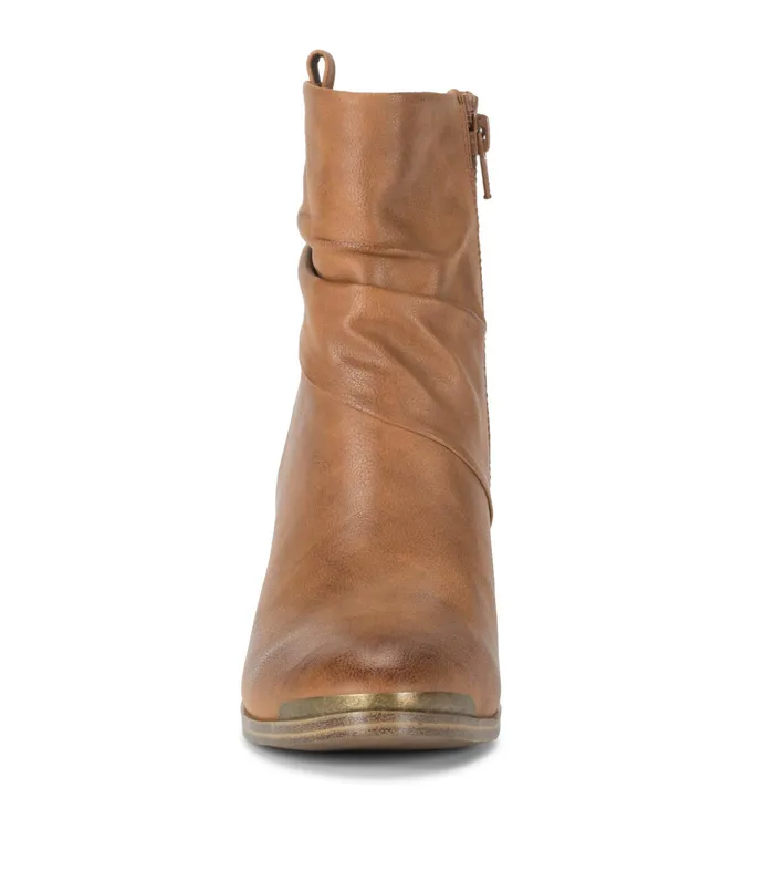 Women Baretraps Booties Katherine Block Heel Bootie Cognac