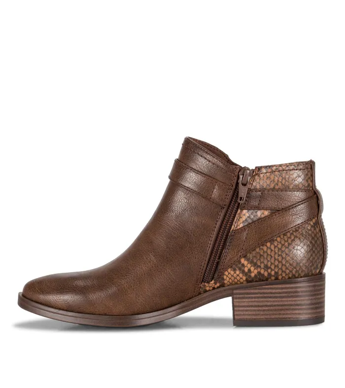 Women Baretraps Booties Maci Bootie Dark Brown Snake