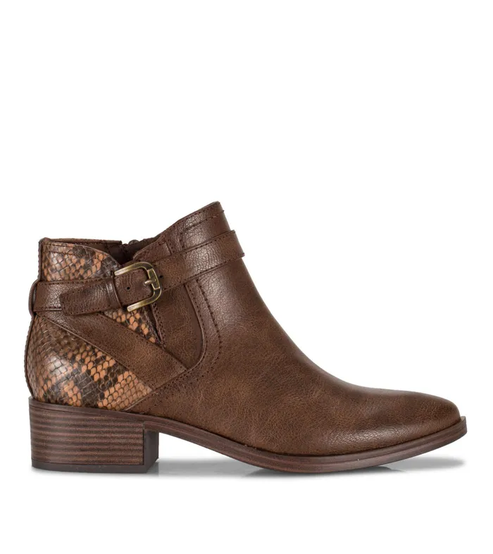 Women Baretraps Booties Maci Bootie Dark Brown Snake