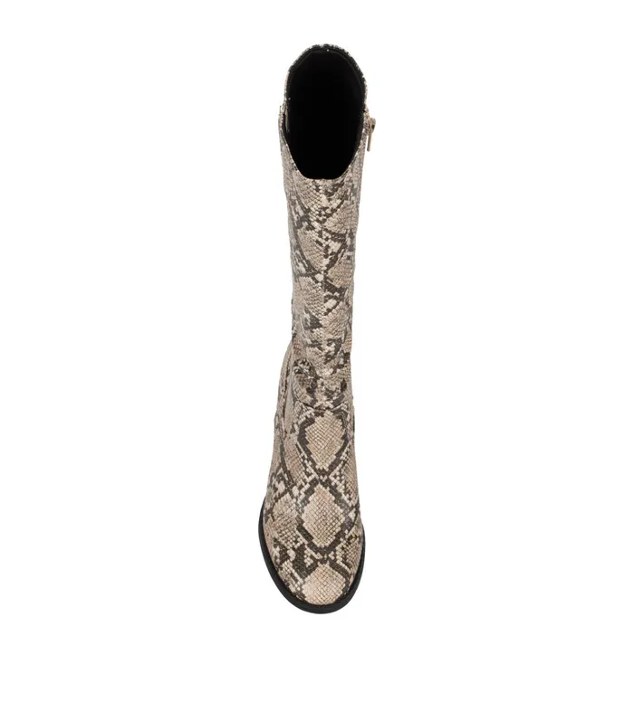 Women Baretraps Knee High Boots Lilly Tall Boot Natural Snake