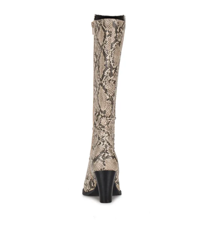 Women Baretraps Knee High Boots Lilly Tall Boot Natural Snake