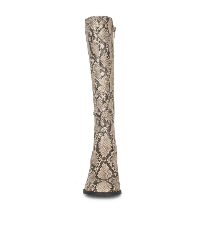 Women Baretraps Knee High Boots Lilly Tall Boot Natural Snake