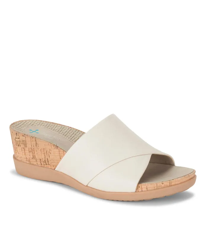 Women Baretraps Posture Plus Sandals Dawny Wedge Slide Sandal Cream