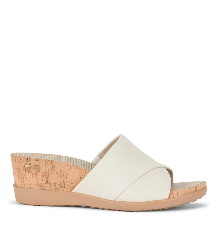 Women Baretraps Posture Plus Sandals Dawny Wedge Slide Sandal Cream