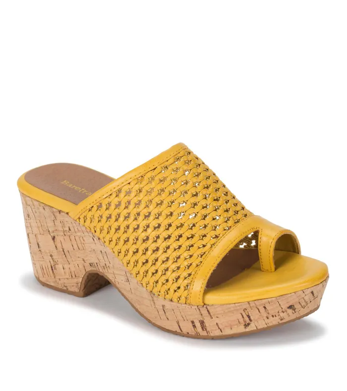 Women Baretraps Slides and Slip On Sandals Bethie Wedge Sandal Mellow Yellow