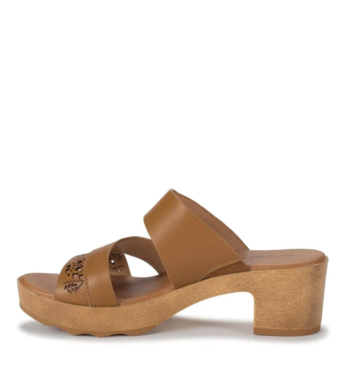 Women Baretraps Slides and Slip On Sandals Gigi Block Heel Slide Sandal Caramel