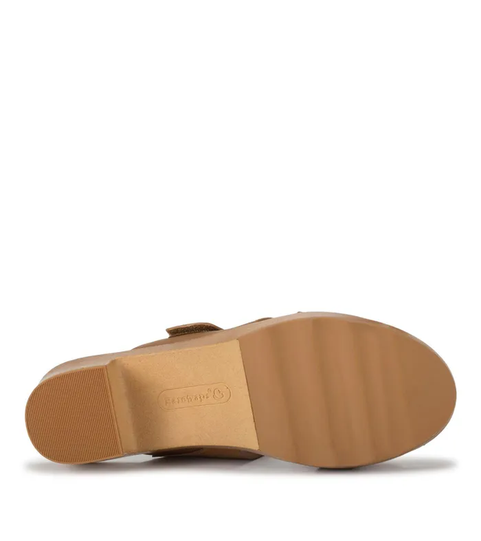 Women Baretraps Slides and Slip On Sandals Gigi Block Heel Slide Sandal Caramel