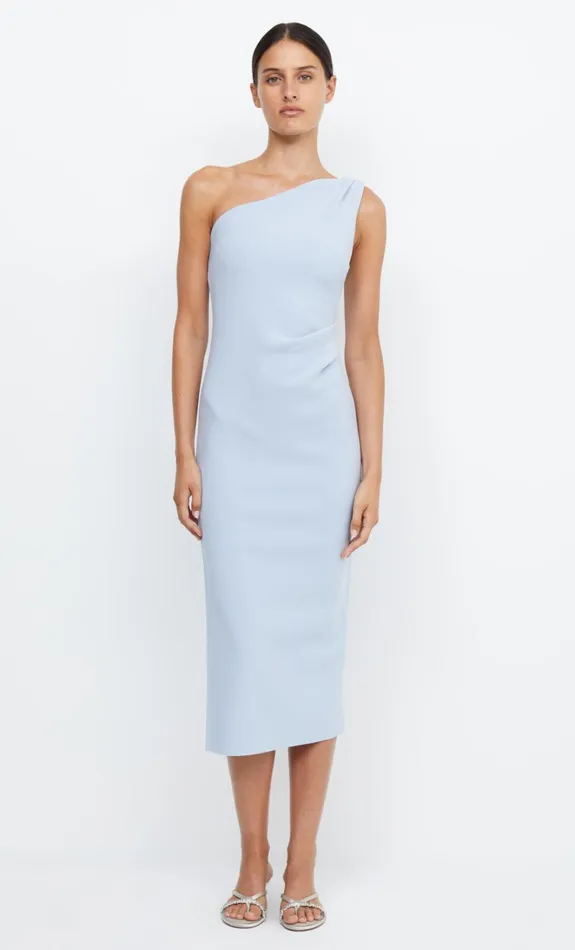 Women BE MINE ASYM DRESS 8211 DUSTY BLUE Bec Bridge Midi Dresses