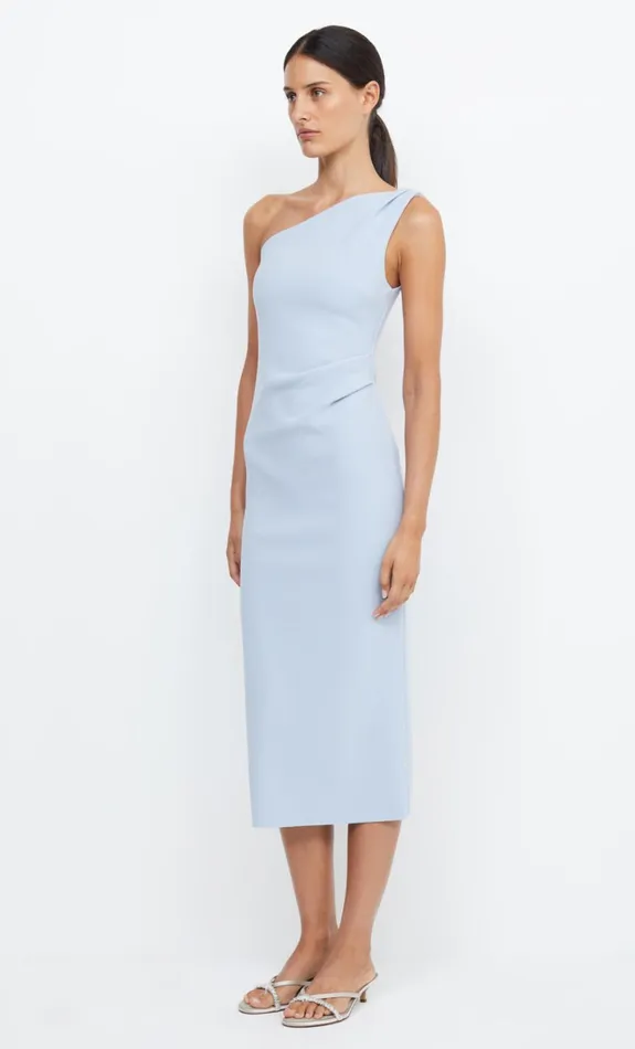 Women BE MINE ASYM DRESS 8211 DUSTY BLUE Bec Bridge Midi Dresses