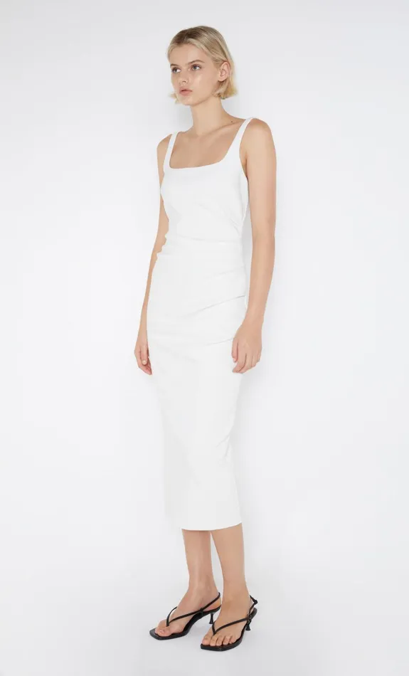 Women BE MINE SQUARE NECK DRESS 8211 IVORY Bec Bridge Midi Dresses