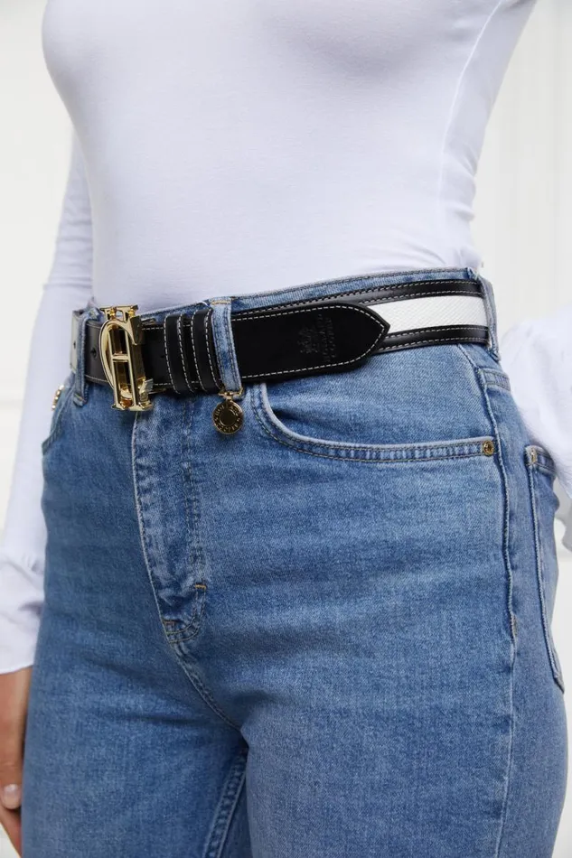 Women Belts Holland Cooper HC Classic Belt Black Canvas Women Belts Holland Cooper HC Classic Belt Black Canvas