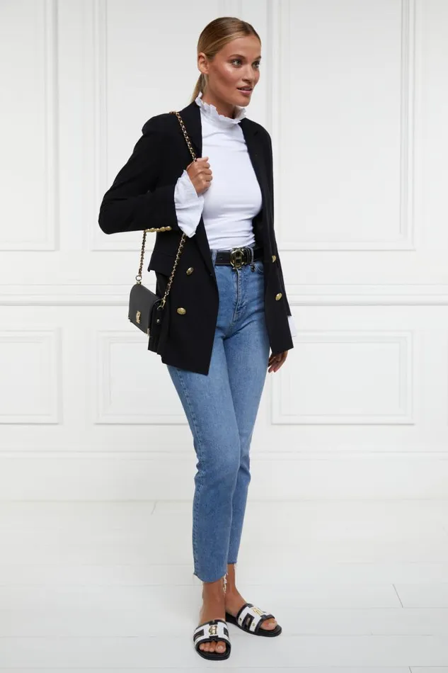 Women Belts Holland Cooper HC Classic Belt Black Canvas Women Belts Holland Cooper HC Classic Belt Black Canvas