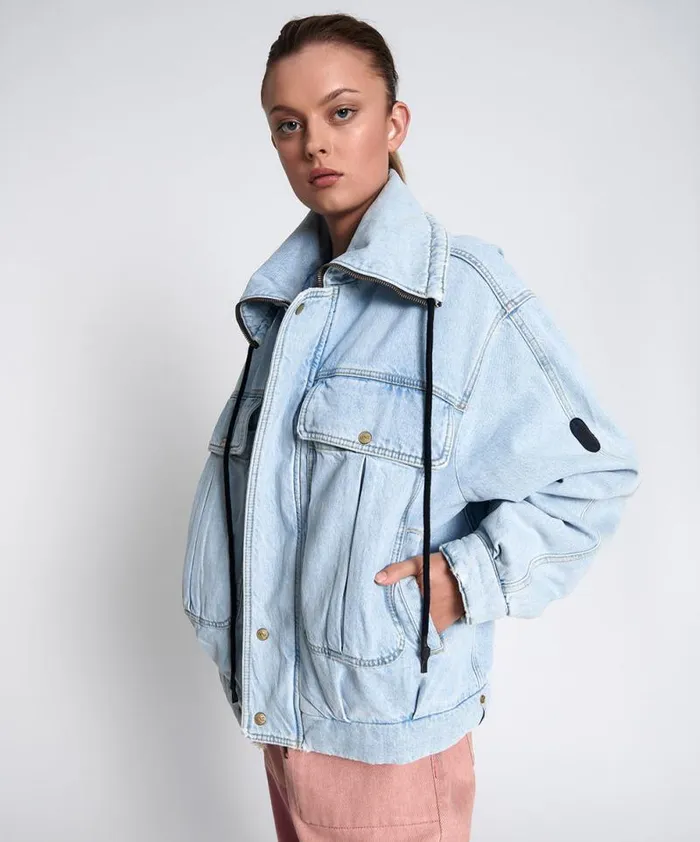 Women BEST BLUE DENIM PUFFA JACKET One Teaspoon Denim Jackets