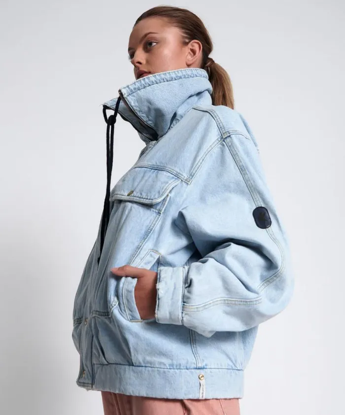 Women BEST BLUE DENIM PUFFA JACKET One Teaspoon Denim Jackets