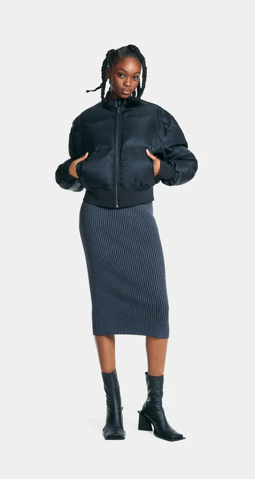Women Black Anaya Puffer Daily Paper Jackets Women Black Anaya Puffer Daily Paper Jackets