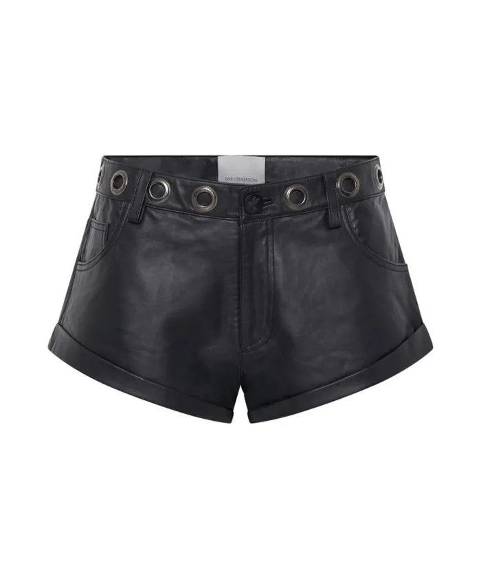 Women BLACK HEARTBREAK HOTEL LEATHER BANDITS One Teaspoon Bottoms Women BLACK HEARTBREAK HOTEL LEATHER BANDITS One Teaspoon Bottoms