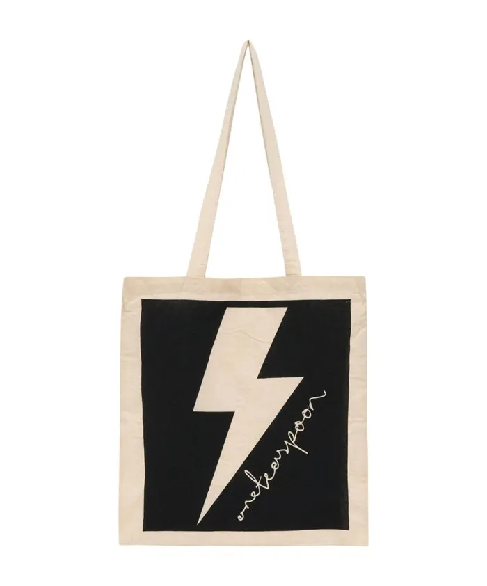 Women BLACK LIGHTNING BOLT TOTE BAG One Teaspoon Bags Women BLACK LIGHTNING BOLT TOTE BAG One Teaspoon Bags