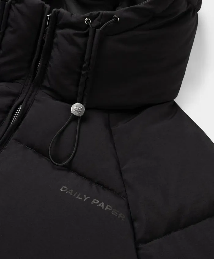 Women Black Relaxed Puffer Daily Paper Jackets