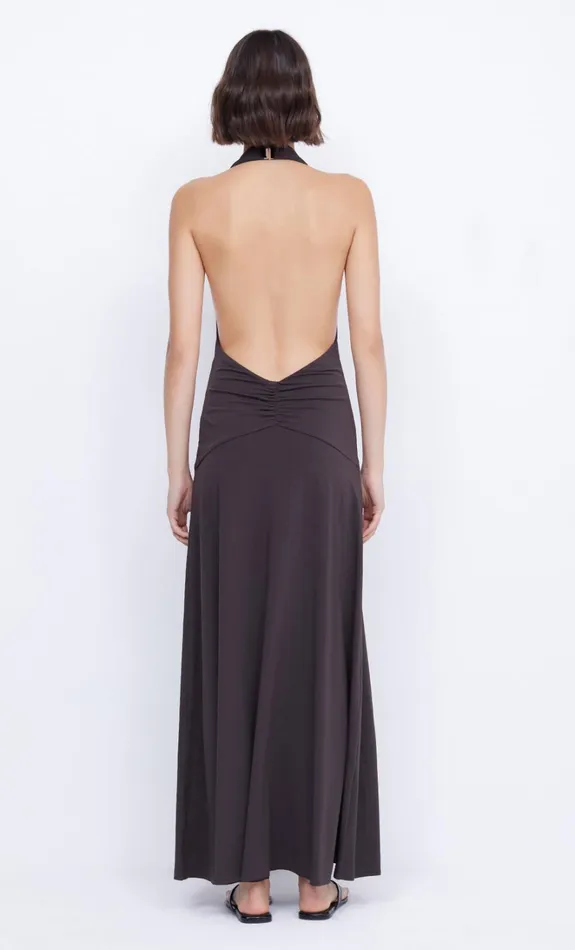Women BLANCHE HALTER MAXI DRESS 8211 ESPRESSO Bec Bridge Prom Dresses