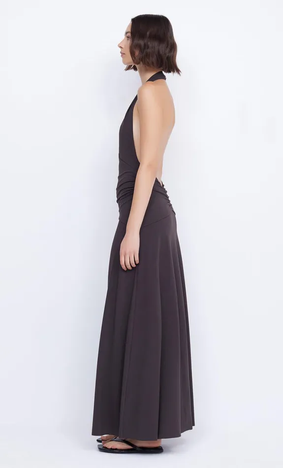 Women BLANCHE HALTER MAXI DRESS 8211 ESPRESSO Bec Bridge Prom Dresses