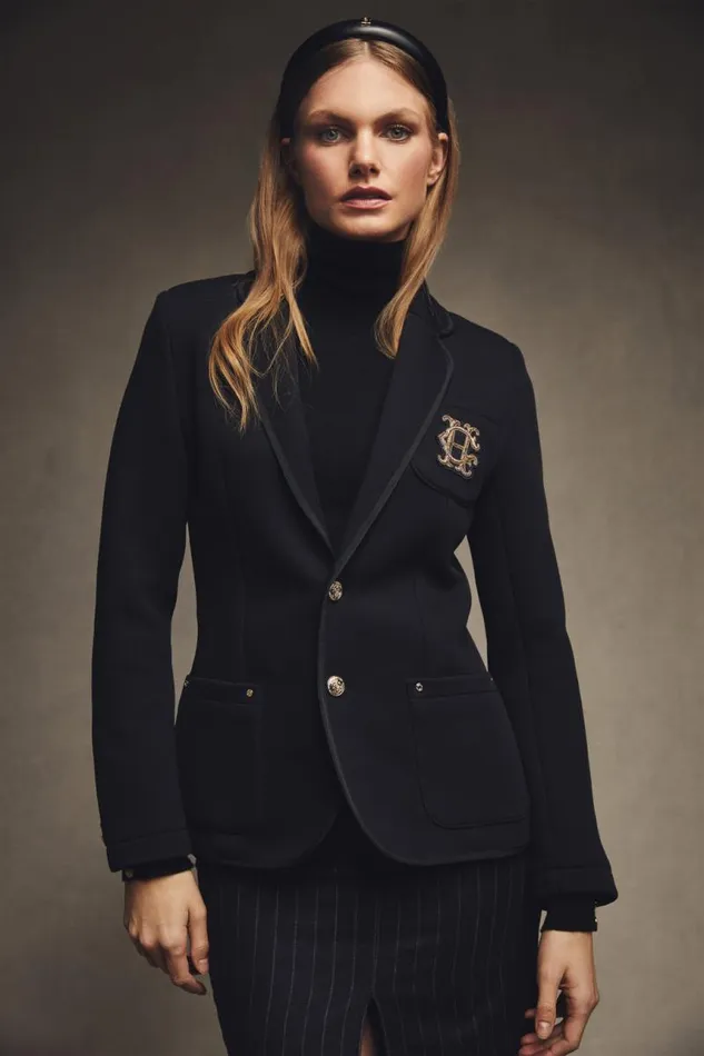 Women Blazers Holland Cooper Henley Blazer Black Black