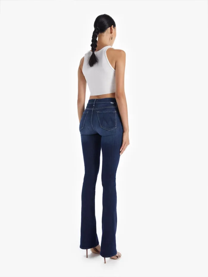 Women Bootcut Mother Denim The High Waisted Runaway Dark Blue