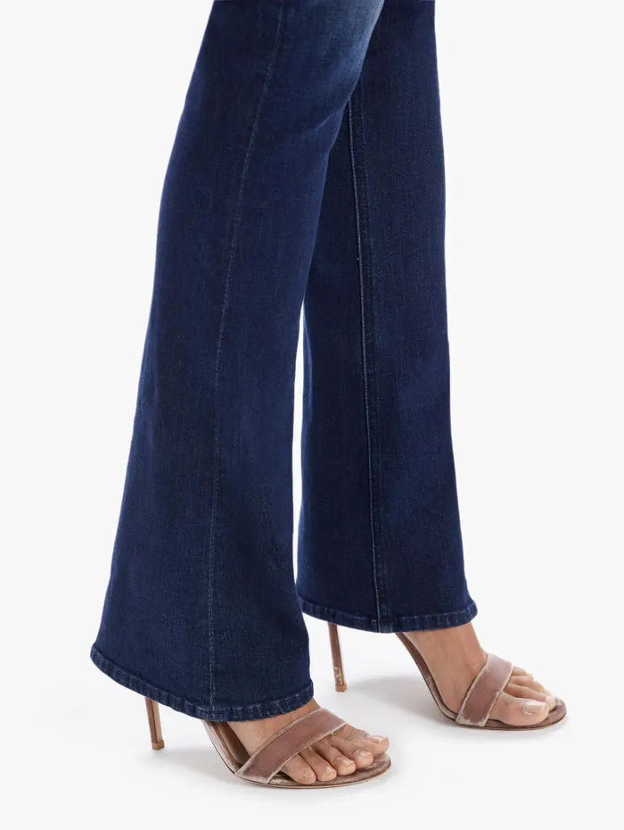 Women Bootcut Mother Denim The High Waisted Runaway Dark Blue